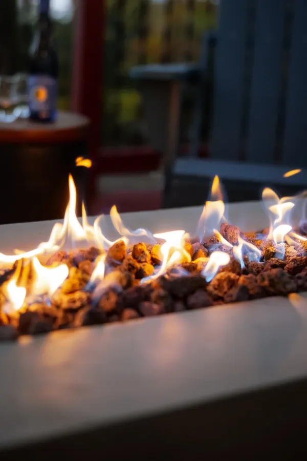 Flames on the fire table