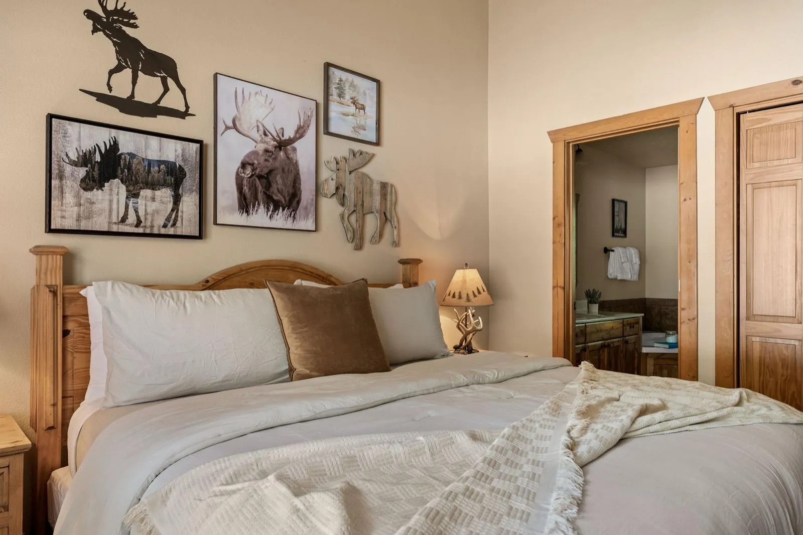 Moose room headboard wall